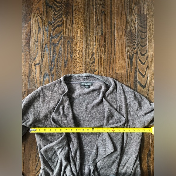 Barefoot Dreams Women’s L/XL Brown Bamboo Cozy Chic Lite Open/Waterfall Sweater - Picture 8 of 11